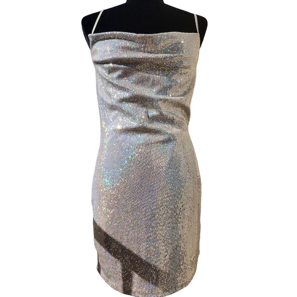 💎🎉♛⚜ Sparkly Dazzling Embellished Shimmering Party Holiday Cocktail Sexy Dress - Picture 5 of 15